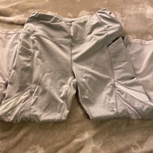 Gray & white leggings
